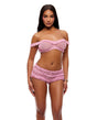 Soft Girl Era Sheer Mesh & Lace Bralette 2 pc Set - Light Pink SM