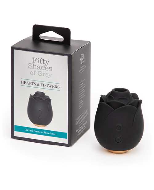 Fifty Shades of Grey Black Rose Rechargeable Silicone Clitoral Stimulator - Black