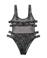 Vibes Karma's a Bitch Bodysuit Black L/XL