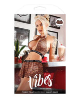 Vibes Thirst Trap Skater Skirt Savage Leopard L/XL