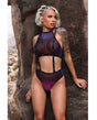 Vibes Stardust Halter Top & Suspender Bottoms Black L/XL