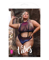 Vibes Stardust Halter Top & Suspender Bottoms Black QN