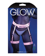 Glow Strapped In Glow in the Dark Leg Harness Light Pink O/S