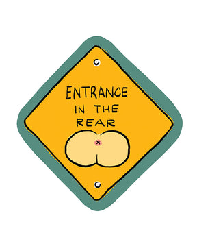 Entrance In The Rear - Funny Vinyl Sticker