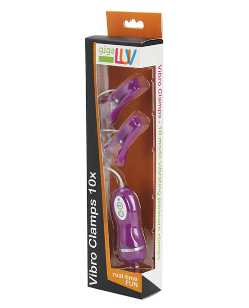 GigaLuv Vibro Clamps - 10 Functions Purple