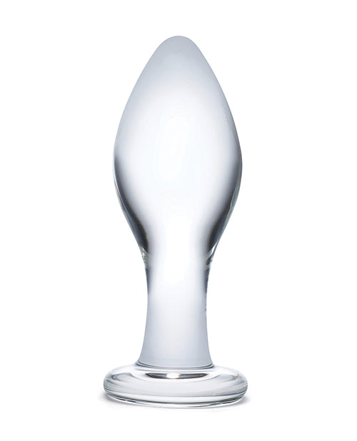 Glas Classic Glass Butt Plug 4in - Clear