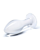 Glas Classic Glass Butt Plug 4in - Clear