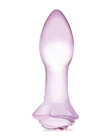 Glas Blossom Ring Glass Anal Plug - Pink