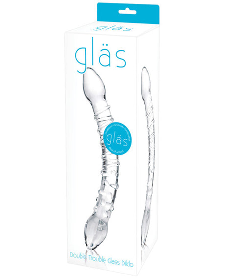 Glas Double Trouble Glass Dildo - Clear