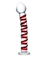 Glas Mr Swirly Dildo - Clear/Red