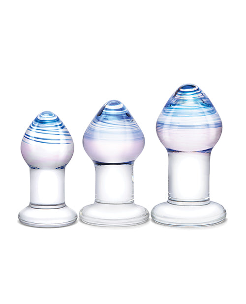 Glas Amethyst Rain Anal Training Kit (3 Piece) - Clear