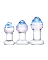 Glas Amethyst Rain Anal Training Kit (3 Piece) - Clear