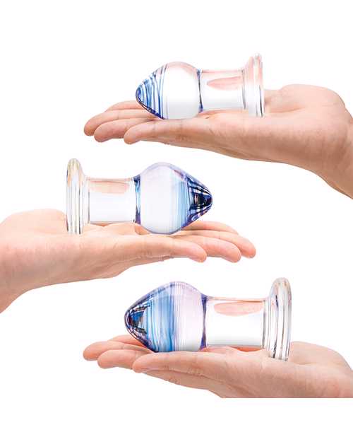 Glas Amethyst Rain Anal Training Kit (3 Piece) - Clear