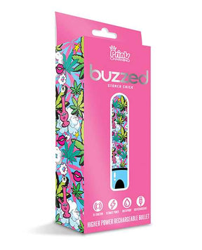 Buzzed 3.5" Rechargeable Bullet - Stoner Chick Blue
