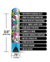Buzzed 3.5" Rechargeable Bullet - Stoner Chick Blue
