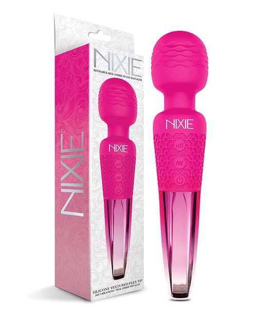 Nixie Rechargeable Wand Massager - Pink Ombre Metallic