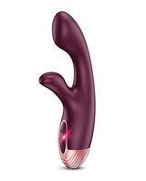 Zola Rechargeable Silicone Dual Massager - Burgundy/Rose Gold