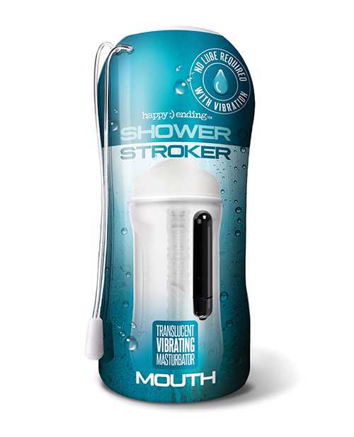 Shower Stroker Vibrating Mouth - Clear