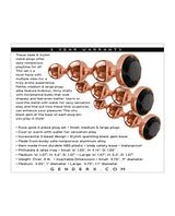 Gender X Gold Digger Set Anal Plugs (3 piece set) - Rose Gold/Black
