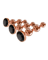 Gender X Gold Digger Set Anal Plugs (3 piece set) - Rose Gold/Black
