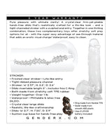 Gender X Clearly Combo Dildo and Stroker Kit (2 piece set) - Clear