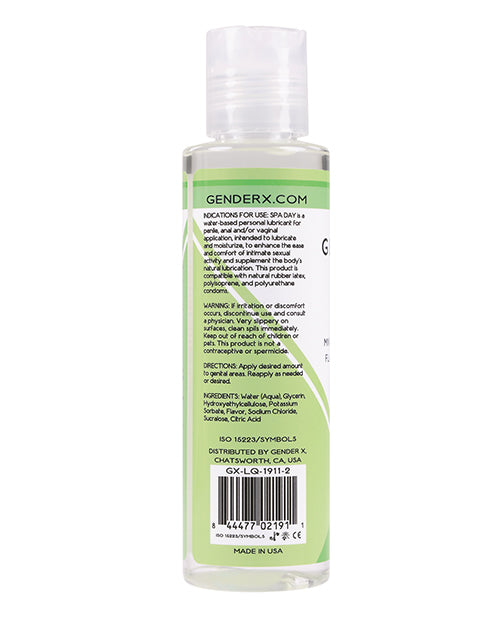 Gender x Spa Day Water Based Flavored Lubricant 4oz - Mint