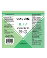Gender x Spa Day Water Based Flavored Lubricant 4oz - Mint