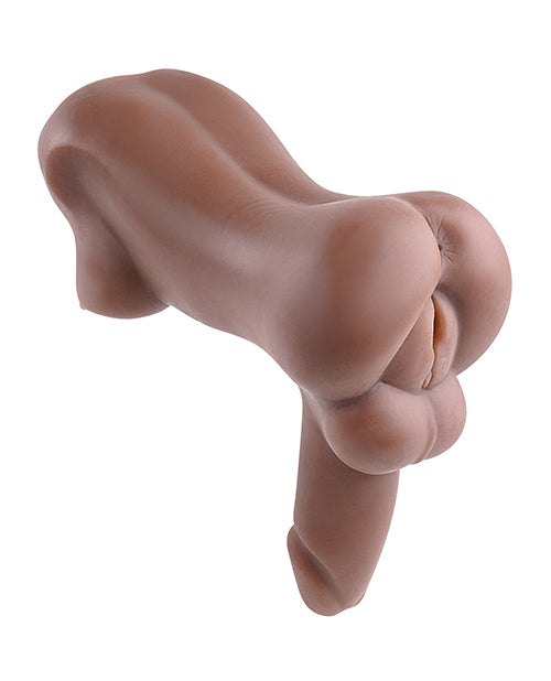 Gender X The Complete Package Full Body Textured Stroker - Chocolate