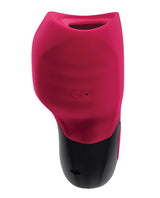 Gender X Body Kisses Rechargeable Silicone Vibrating Suction Massager - Red/Black