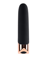Gender X Gold Standard Rechargeable Silicone Bullet - Black/Rose Gold