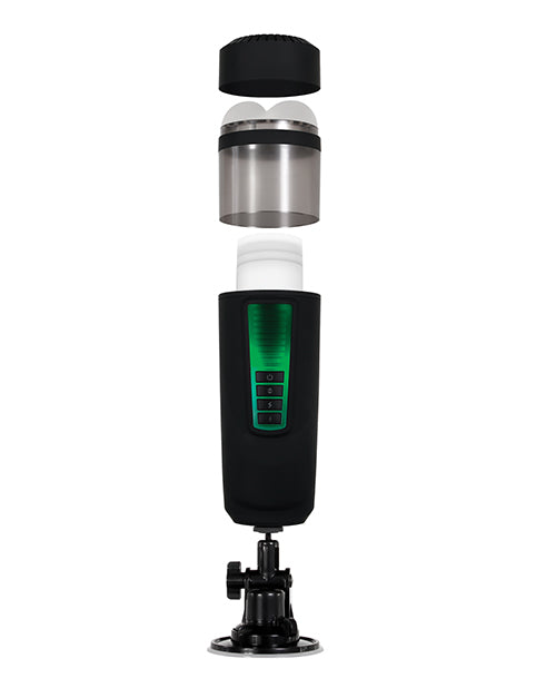 Gender X Message In A Bottle Rechargeable Thrusting Spinning Stroker - Black/Clear