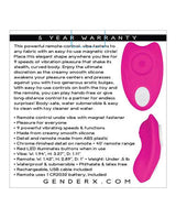 Gender X Under The Radar Rechargeable Silicone Panty Vibe with Remote Control - Pink