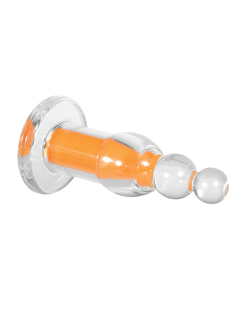 Gender X Orange Dream Silicone Rechargeable Beads with Remote Control - Clear/Orange