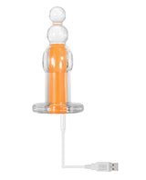 Gender X Orange Dream Silicone Rechargeable Beads with Remote Control - Clear/Orange