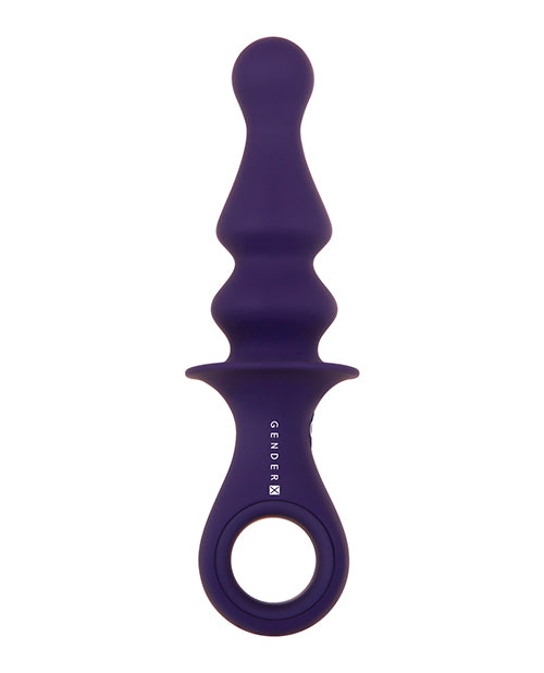 Gender X Ring Pop Rechargeable Silicone Vibrating Anal Plug - Purple