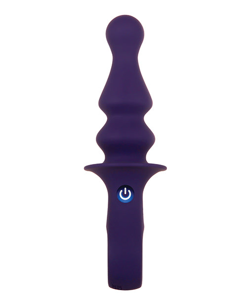 Gender X Ring Pop Rechargeable Silicone Vibrating Anal Plug - Purple