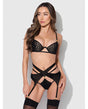 Snake Velvet-Burnout Mesh Bra