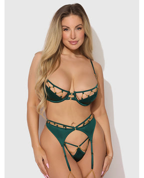 Evangeline Satin & Chain Push Up Bra