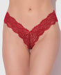 Lana Sheer Lace V-Thong - Red LG