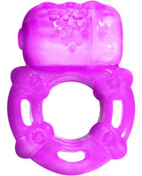 Super Stud Orgasmic Vibrating Silicone Cock Ring Waterproof - Magenta