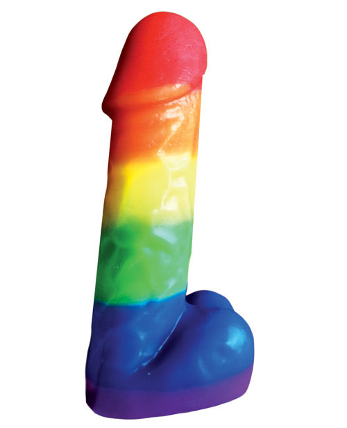 Rainbow Pecker Party Candle 7.5 Inch - Multicolor