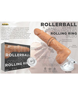 Rollerball Remote Controlled Rolling Ring Dildo Rechargeable Water Resistant - Vanilla