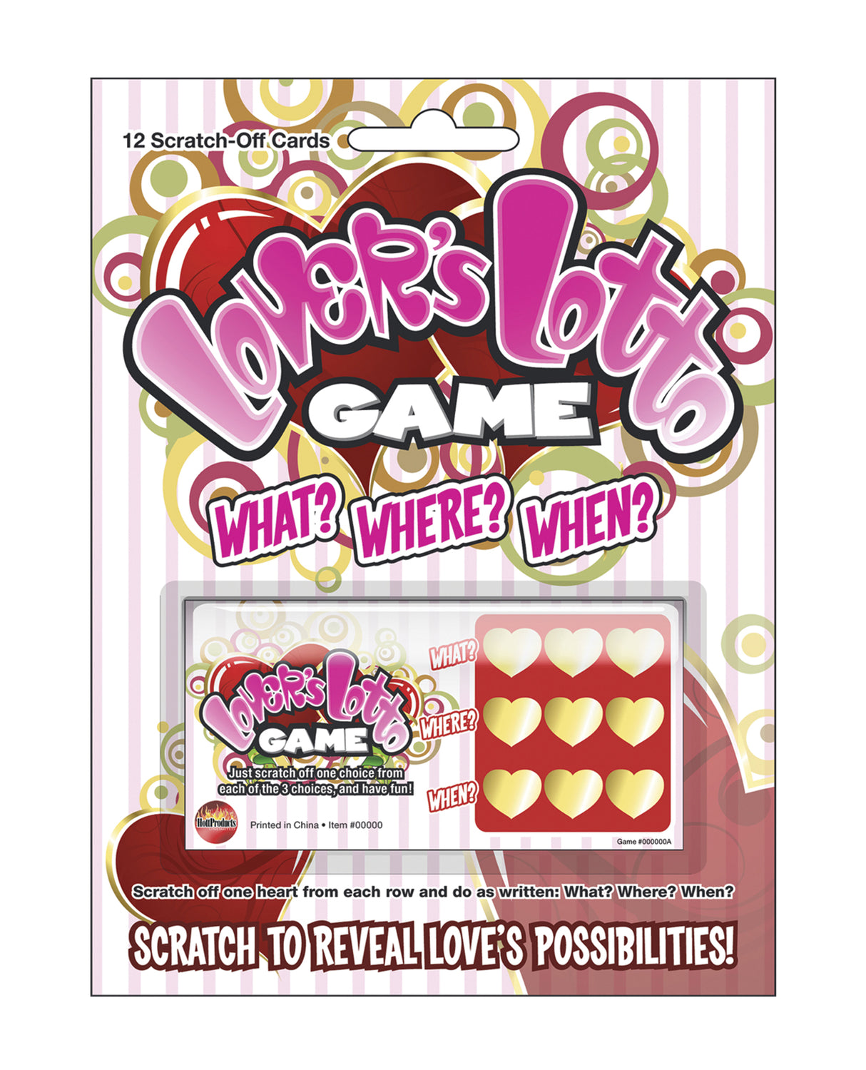 Lovers Lotto Game Scratch & Play Sex Game