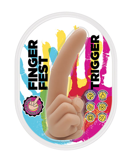 Finger Fest Trigger Dildo - Flesh