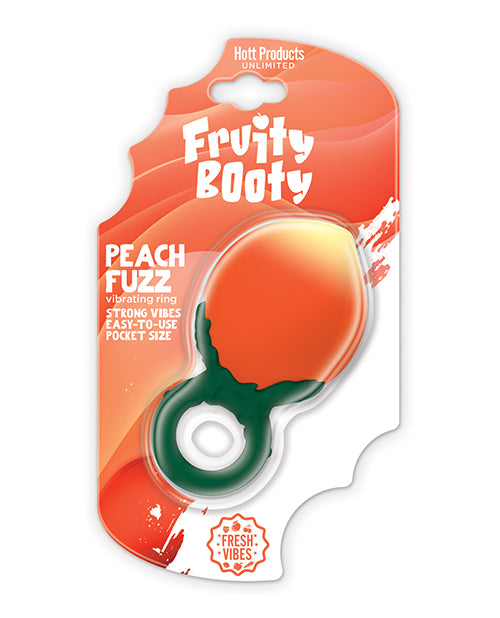 Fruity Booty Peach Fuzz - Peach Vibe Ring Liquid Silicone Multi-Speed Rechargeable