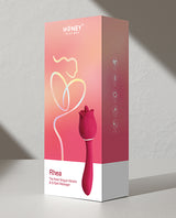 Rhea Clit Licking Tongue Rose Vibrator & G Spot Massager - Red