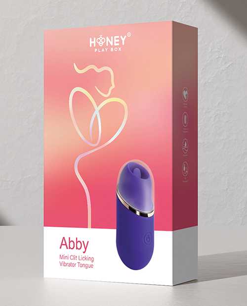 Abby Mini Clit Licking Vibrator Tongue Sex Toy - Purple