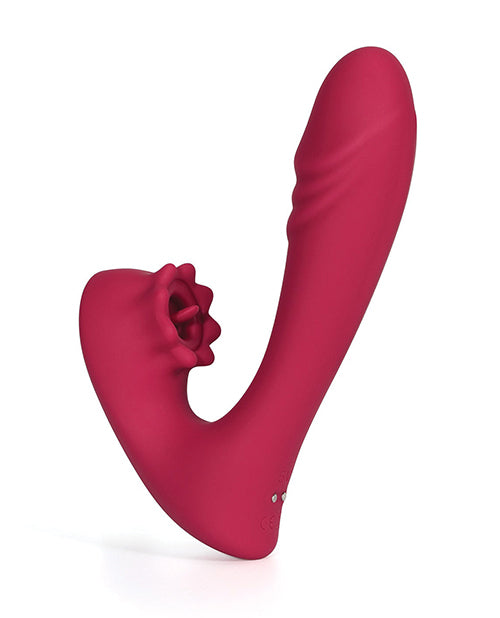 Lacy G-Spot Vibrator w/Tongue Licker