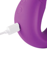 Lilian G-Spot Vibrator w/Rotating Head & Vibrating Tongue - Purple