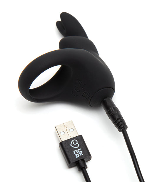Happy Rabbit Rechargeable Silicone Cock Ring - Black